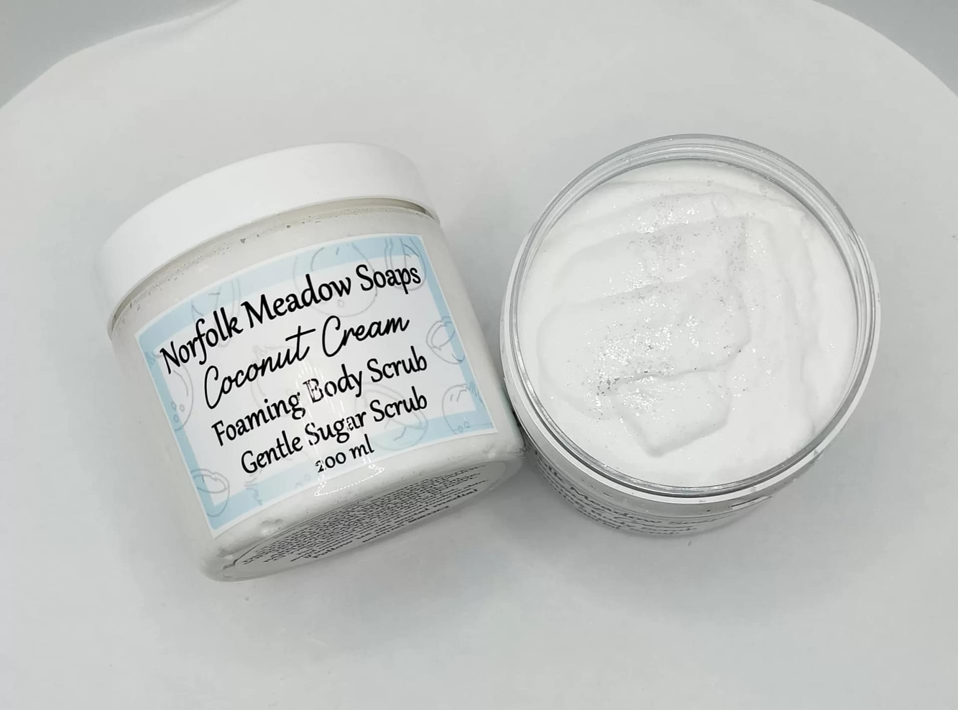 Coconut Cream Foaming Sugar Body Scrub Artisanal Handcrafted Soaps